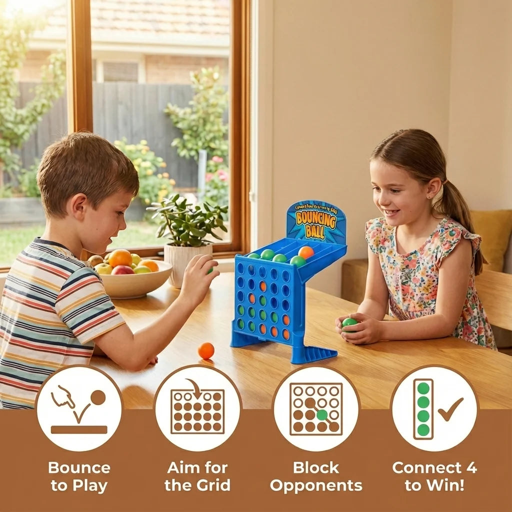 Bouncing Ball Game 2-Player Foldable Grid