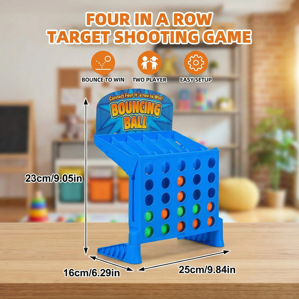 Bouncing Ball Game 2-Player Foldable Grid