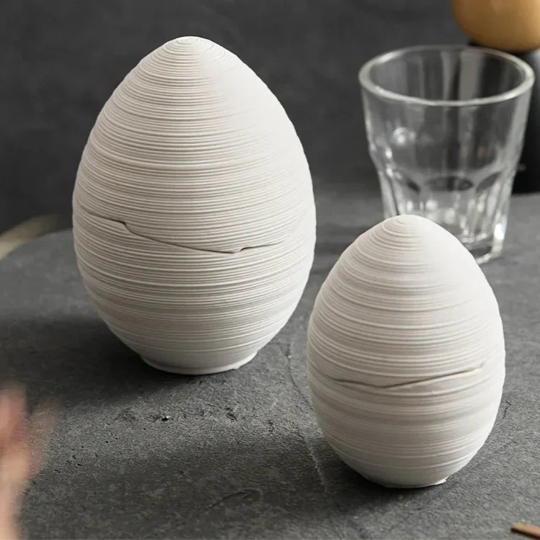 Bowl Egg-Shaped Ceramic Dishwasher Safe