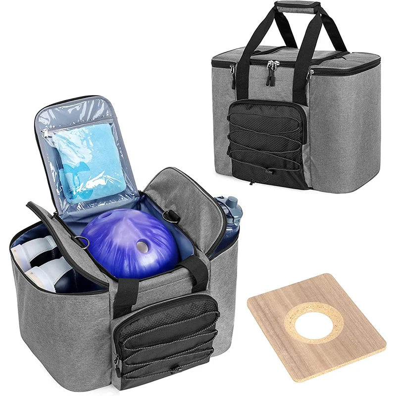 Bowling Ball Tote Insulated Zippered Pockets Dual Handles