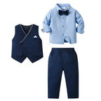 Boys' Suit Set Three-Piece Soft-Fit With Bow Tie