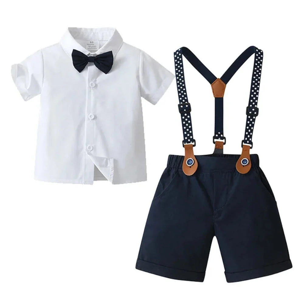 Boys' Suit Set Three-Piece Soft-Fit With Bow Tie