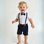 Boys' Suit Set Three-Piece Soft-Fit With Bow Tie