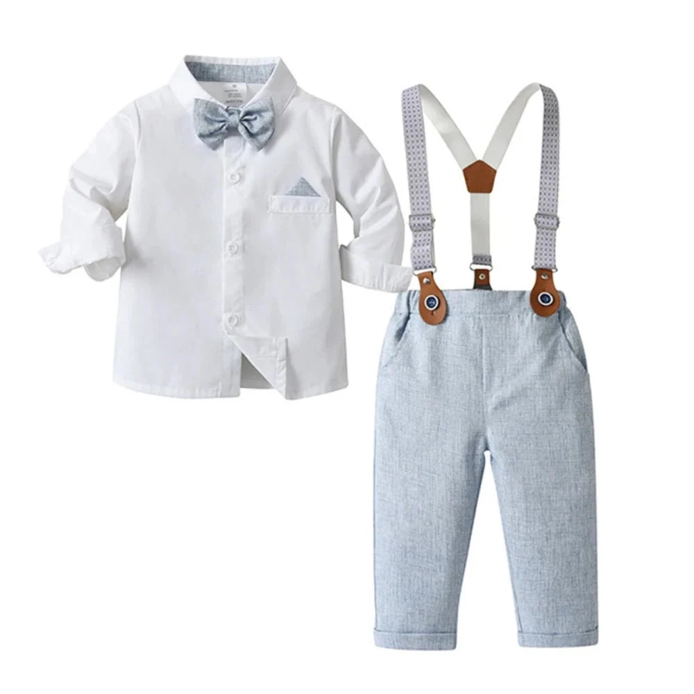 Boys' Suit Set Three-Piece Soft-Fit With Bow Tie