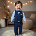 Boys' Suit Set Three-Piece Soft-Fit With Bow Tie
