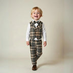 Boys' Suit Set Three-Piece Soft-Fit With Bow Tie