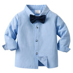 Boys' Suit Set Three-Piece Soft-Fit With Bow Tie