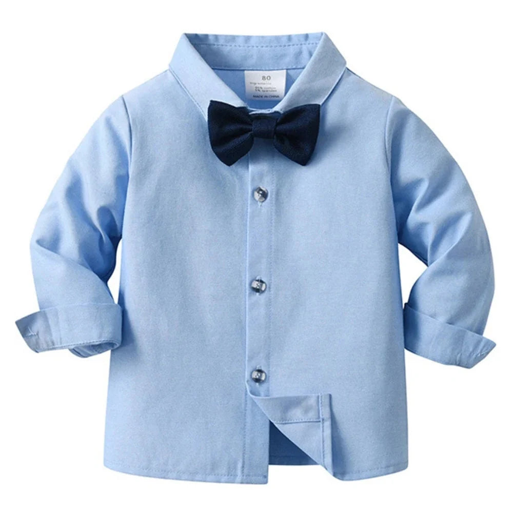 Boys' Suit Set Three-Piece Soft-Fit With Bow Tie