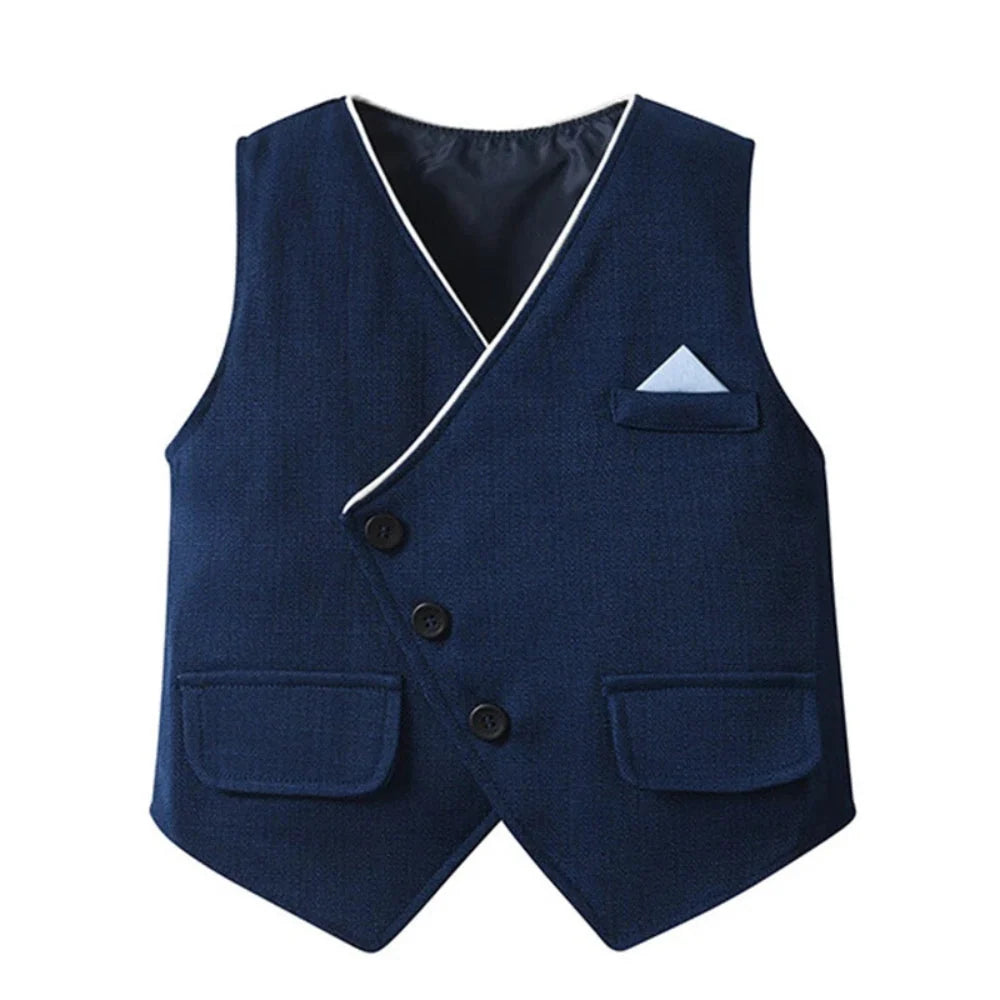 Boys' Suit Set Three-Piece Soft-Fit With Bow Tie