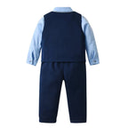 Boys' Suit Set Three-Piece Soft-Fit With Bow Tie