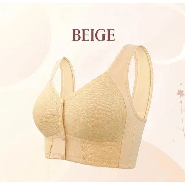 Bra Front Button Closure Wireless Molded Cups