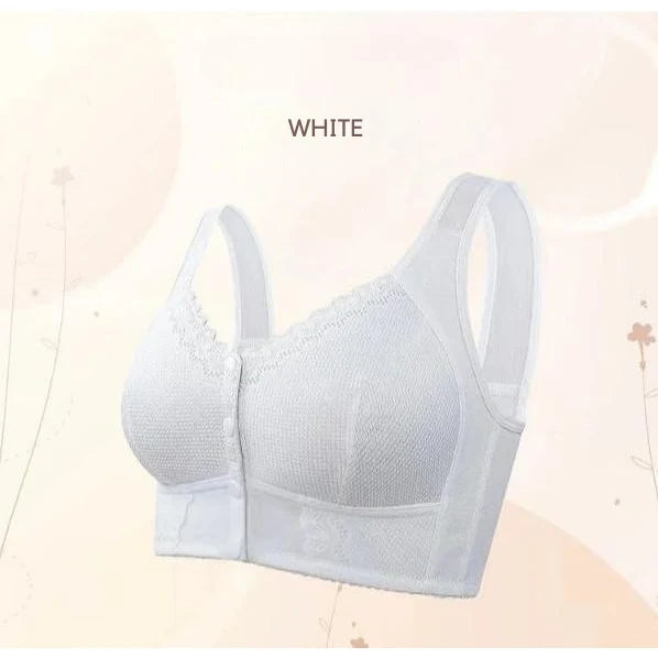 Bra Front Button Closure Wireless Molded Cups
