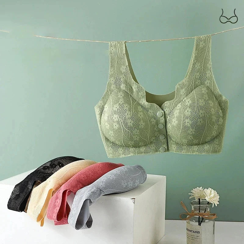 Bra Front Closure Wireless Soft Support