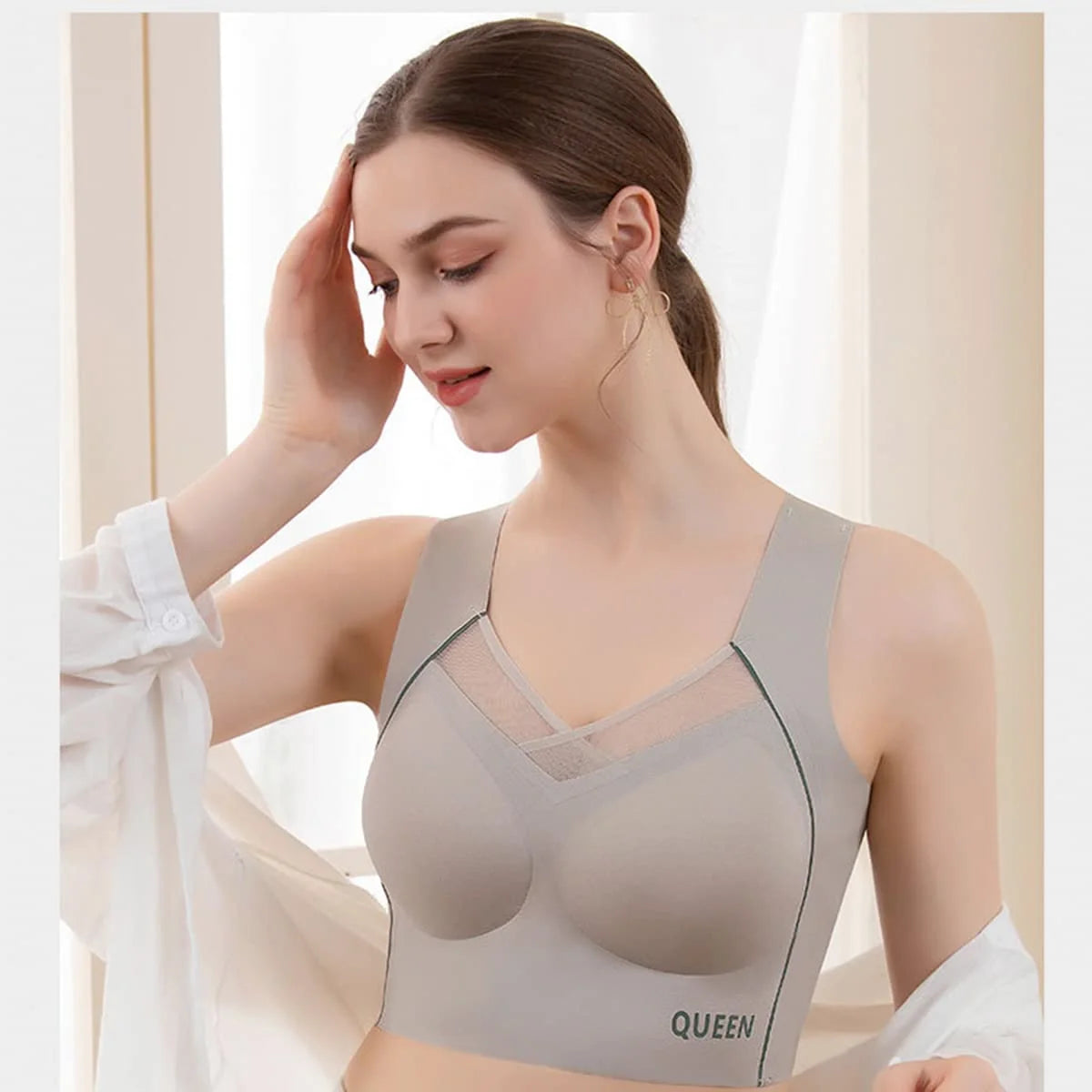 Bra Wireless Push-Up Molded Cups & X-Back
