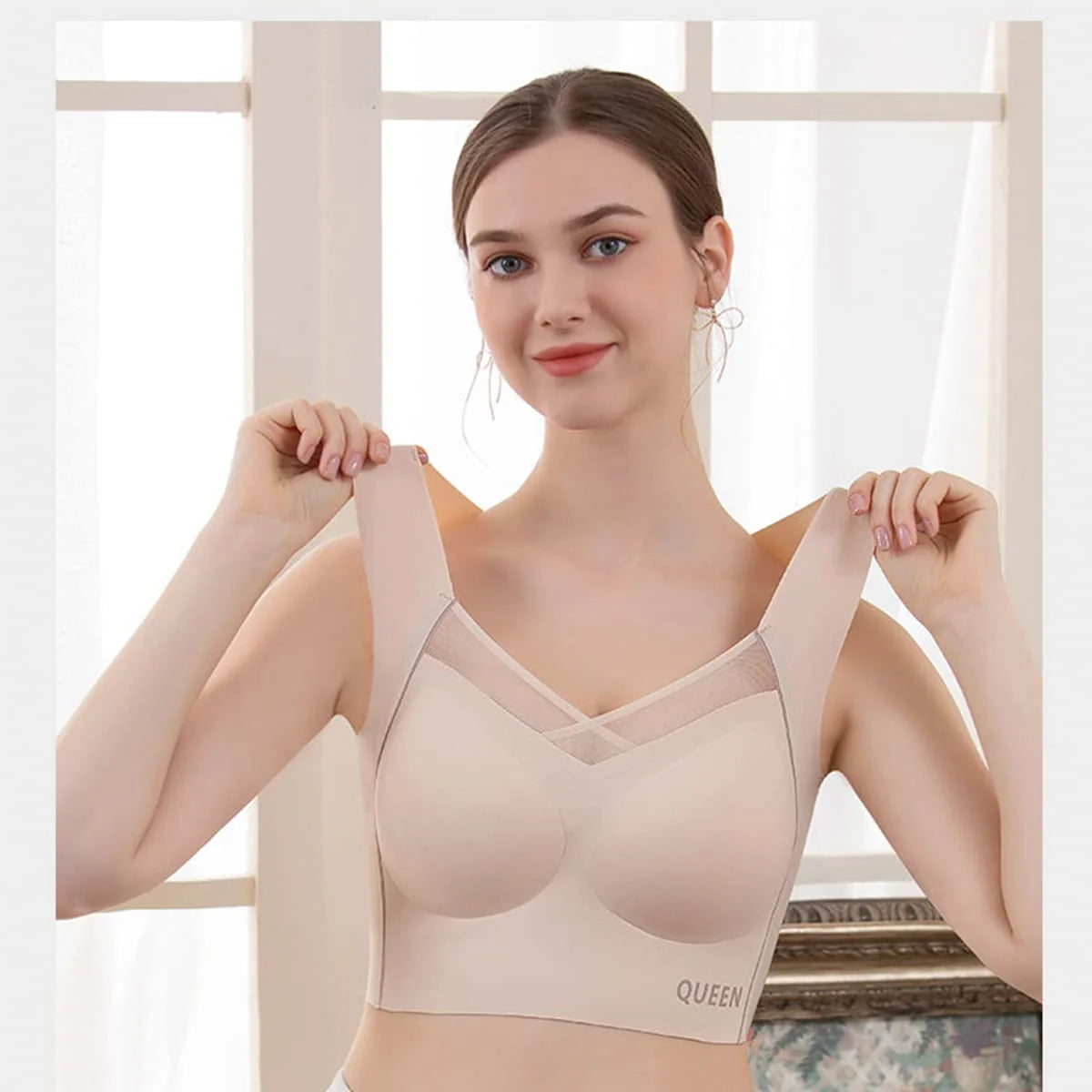 Bra Wireless Push-Up Molded Cups & X-Back
