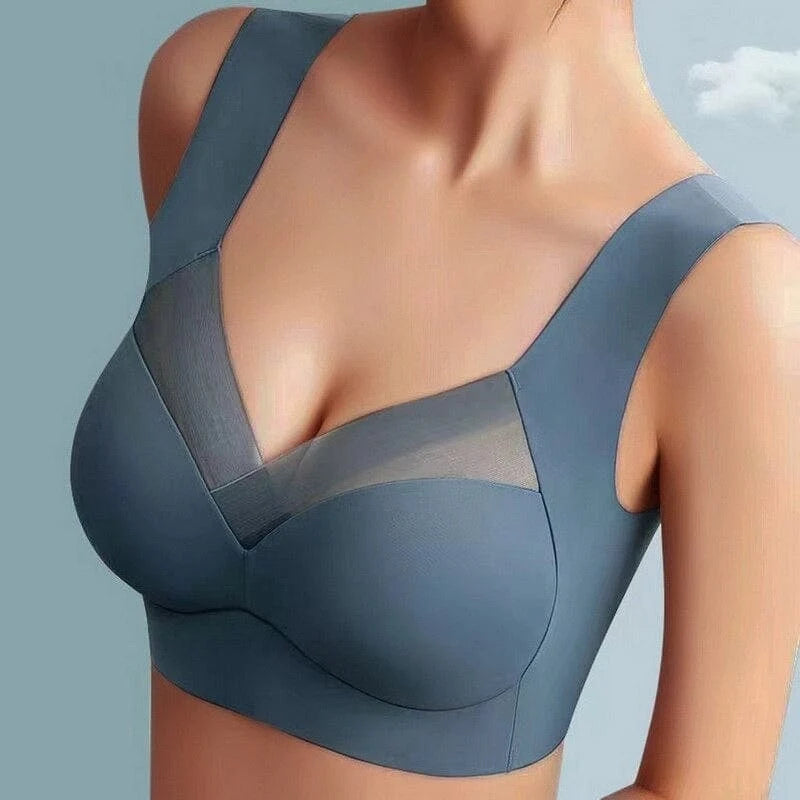 Bra Wireless Seamless Removable Molded Cups & Wide Straps