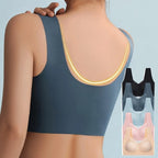 Bra Wireless Seamless Removable Molded Cups & Wide Straps
