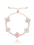 Bracelet 14K Gold-Plated Shell & Crystal