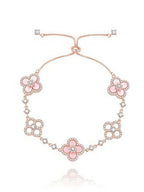 Bracelet 14K Gold-Plated Shell & Crystal