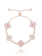 Bracelet 14K Gold-Plated Shell & Crystal