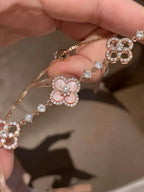 Bracelet 14K Gold-Plated Shell & Crystal