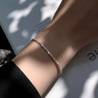 Bracelet 925 Sterling Silver Water-Inspired Slim