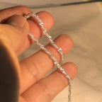 Bracelet 925 Sterling Silver Water-Inspired Slim