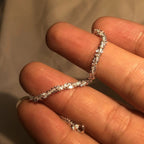 Bracelet 925 Sterling Silver Water-Inspired Slim