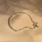 Bracelet 925 Sterling Silver Water-Inspired Slim