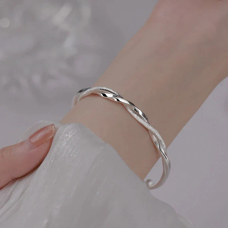 Bracelet Braided Sterling Silver Adjustable Fit