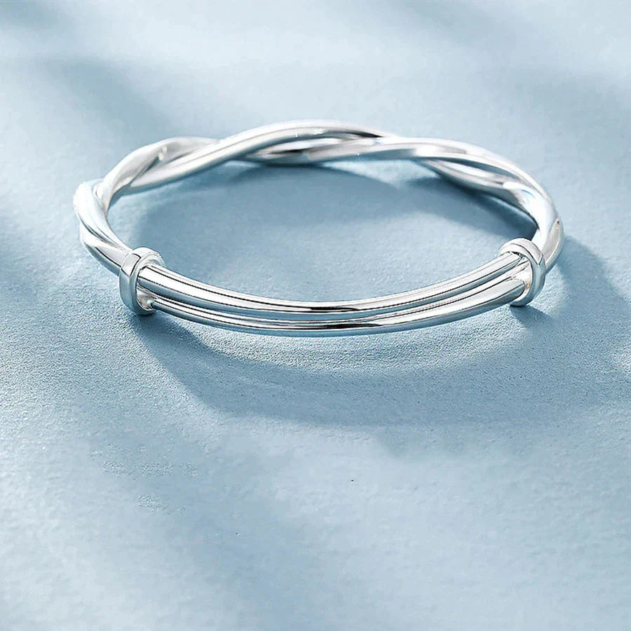 Bracelet Braided Sterling Silver Adjustable Fit