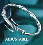 Bracelet Braided Sterling Silver Adjustable Fit