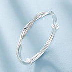 Bracelet Braided Sterling Silver Adjustable Fit