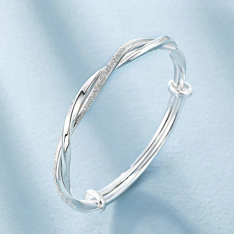 Bracelet Braided Sterling Silver Adjustable Fit
