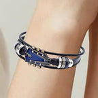 Bracelet Guitar-Inspired Leather Adjustable Fit