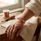 Bracelet Hand-Engraved Copper Feather Design