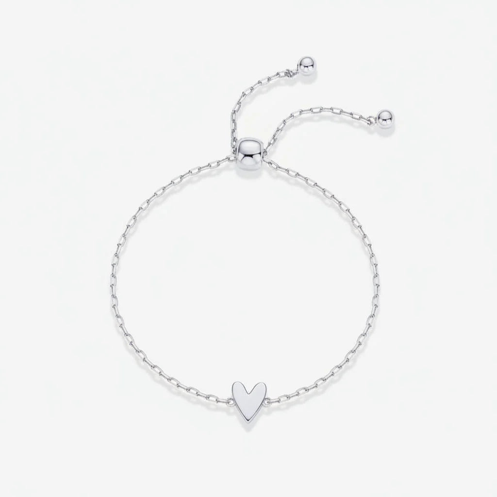 Bracelet Set Heart Charm Hypoallergenic Gold & Silver Plated