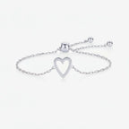 Bracelet Set Heart Charm Hypoallergenic Gold & Silver Plated