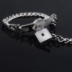 Bracelet Set Heart Lock & Key Stainless Steel