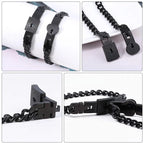 Bracelet Set Heart Lock & Key Stainless Steel