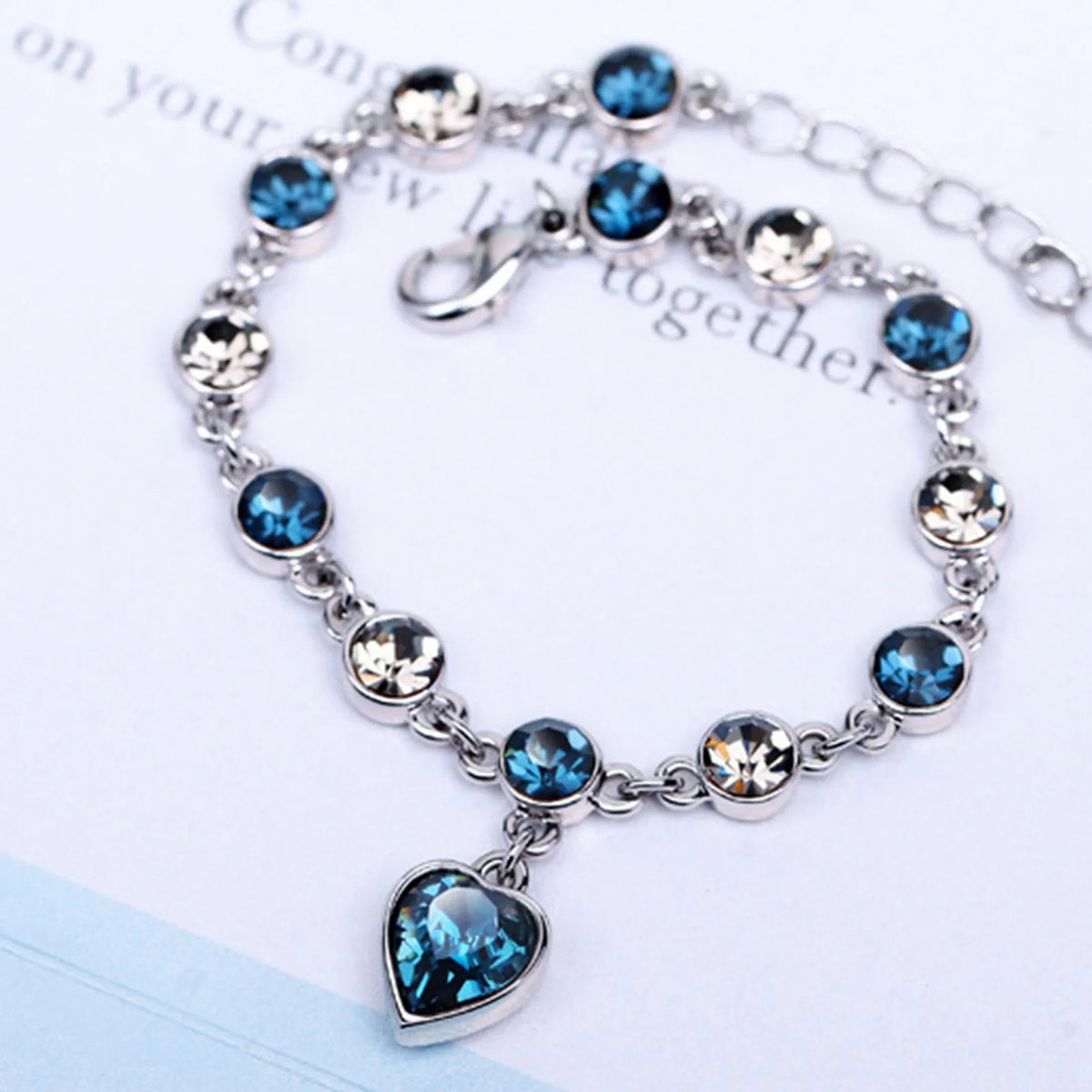 Bracelet Silver Zirconia Adjustable Fit