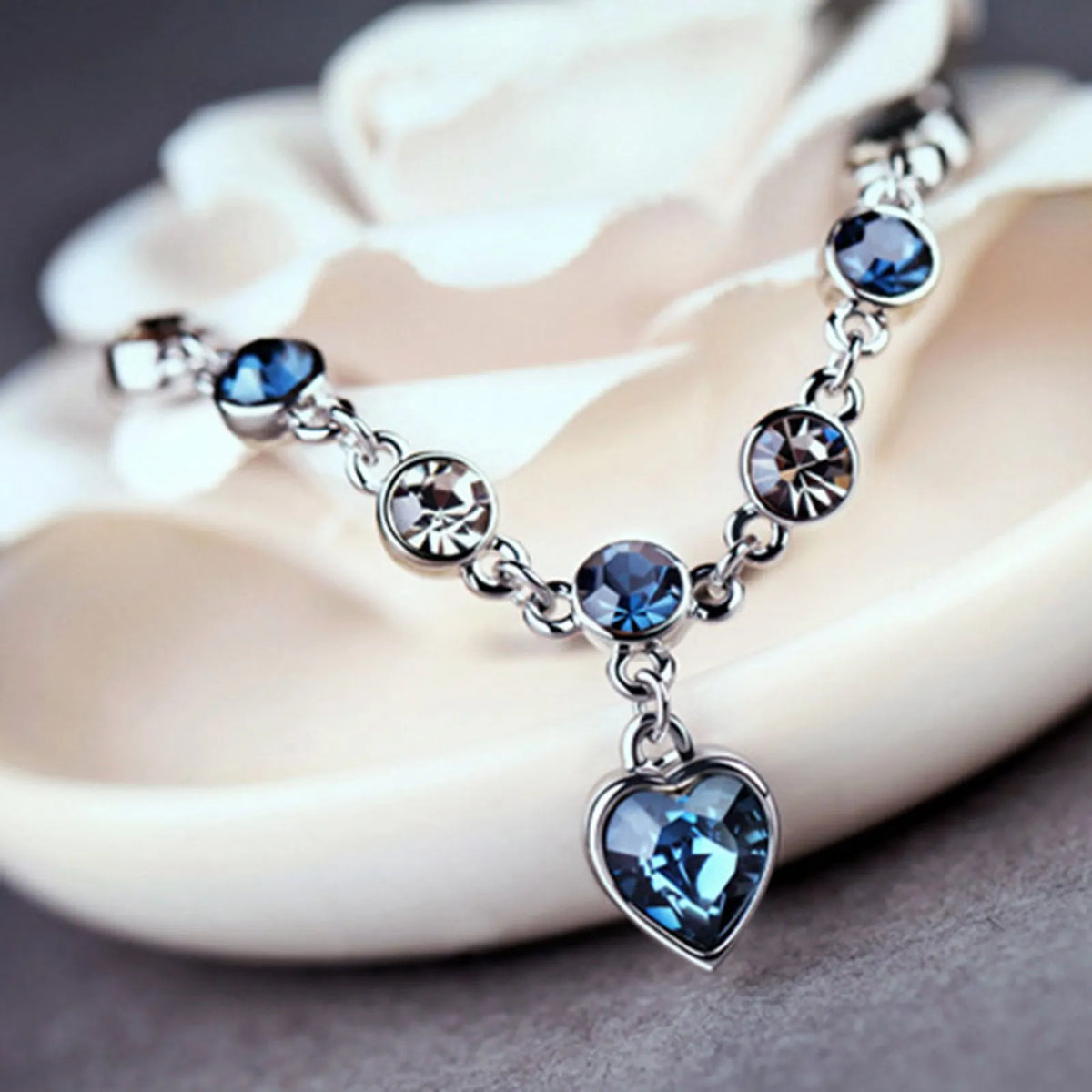 Bracelet Silver Zirconia Adjustable Fit