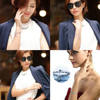 Bracelet Silver Zirconia Adjustable Fit