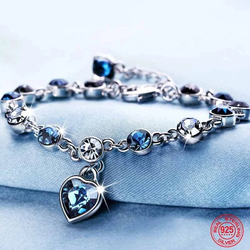 Bracelet Silver Zirconia Adjustable Fit