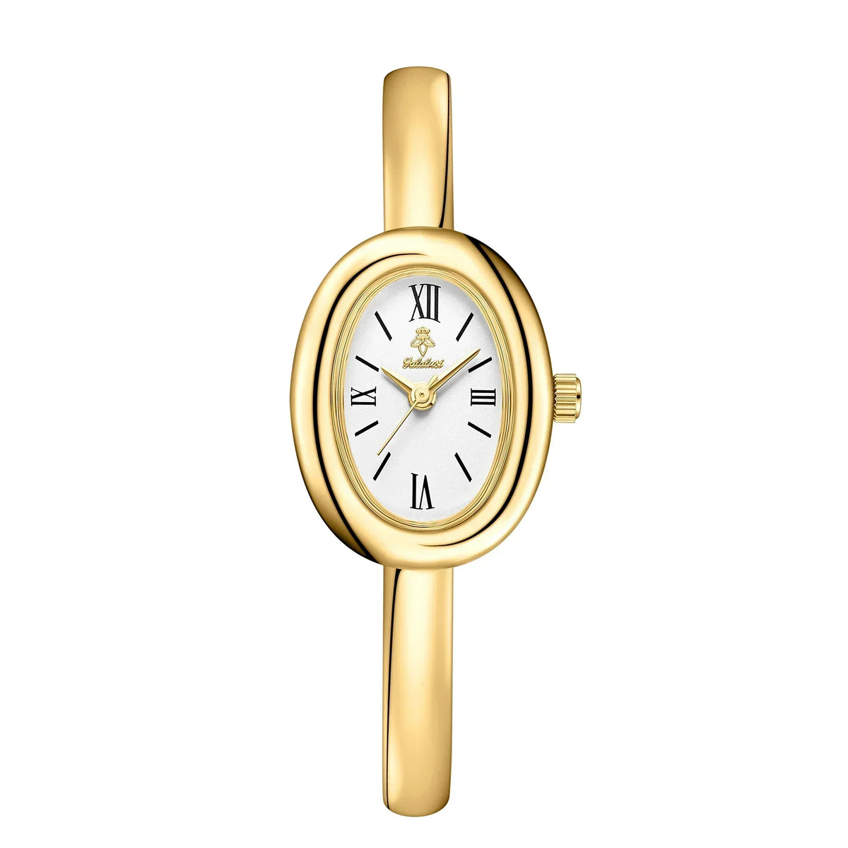 Bracelet Watch Oval Dial Slim Stainless Steel