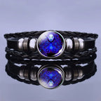 Bracelet Zodiac Symbol Lapis Lazuli & Sodalite Leather Cord