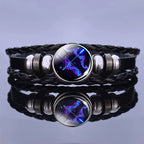 Bracelet Zodiac Symbol Lapis Lazuli & Sodalite Leather Cord