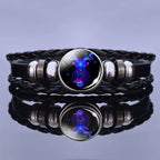 Bracelet Zodiac Symbol Lapis Lazuli & Sodalite Leather Cord