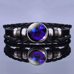 Bracelet Zodiac Symbol Lapis Lazuli & Sodalite Leather Cord