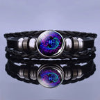 Bracelet Zodiac Symbol Lapis Lazuli & Sodalite Leather Cord
